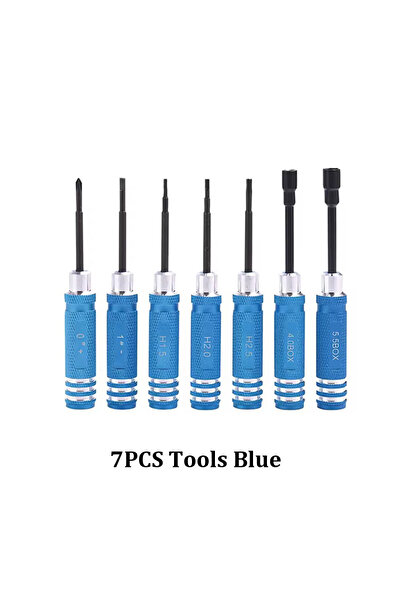 Choice طقم مفكات براغي سداسية زرقاء مكون من 7 قطع، مقاسات 1.5 و2.0 و2.5 مم، م...