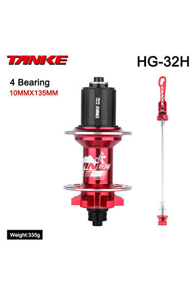 Choice 32H Red Rear QR TANKE MTB 120 Click Hub 6 NBK Bearing Bike Front Rear ...