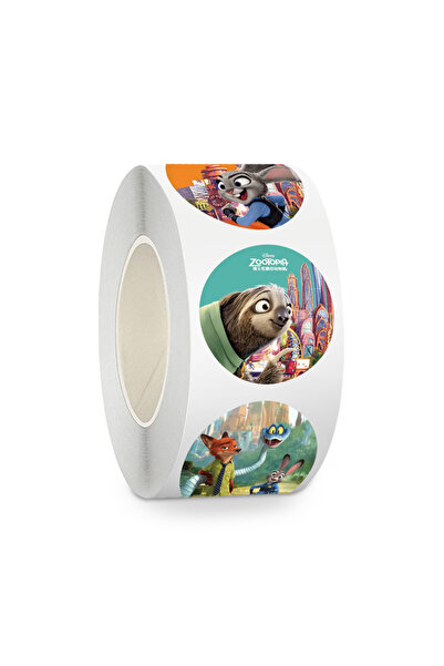 Choice 500 قطعة/لفة ملصقات إغلاق كرتونية لطيفة من ديزني زوتوبيا 2، جودي ونيك،...