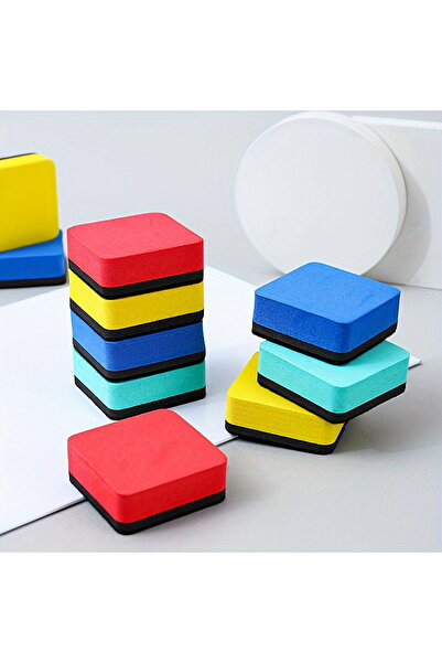 Choice Random Color-8pcs 4 Colors Magnetic Whiteboard Dry Erasers, Mini Dry E...