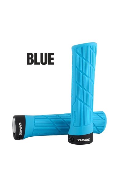 Choice مقابض مقود دراجة تانكي زرقاء TG-06، أغطية مقود سيليكون، زوج واحد، دراج...