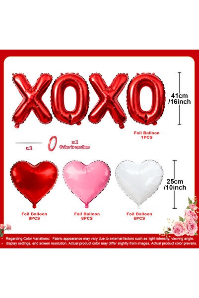 Choice others 28pcs 28Pcs Love Heart Shape Foil Balloons10inch Red Pink Heart...