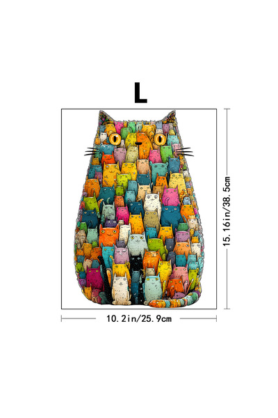 Choice Z262-L Wooden Cat Jigsaw Puzzle: High-Quality Waterproof Wood, Unique ...