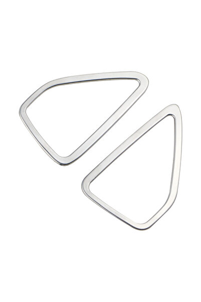 Choice غطاءان فضيان لتزيين فتحة مكيف الهواء في لوحة القيادة، مصنوعان من الفول...