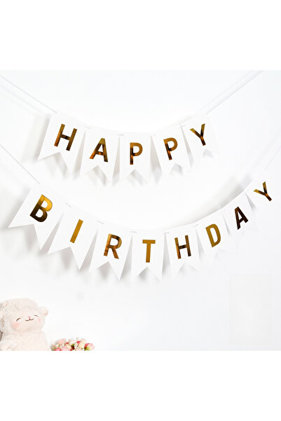 Choice Style 23 Happy Birthday Hot Stamped Swallowtail Banner Decoration Part...