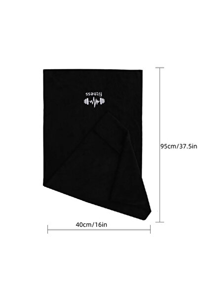 Choice 40x95cm Black Microfiber Sports Gym Yoga Towel Outdoor Quick Dry Water...