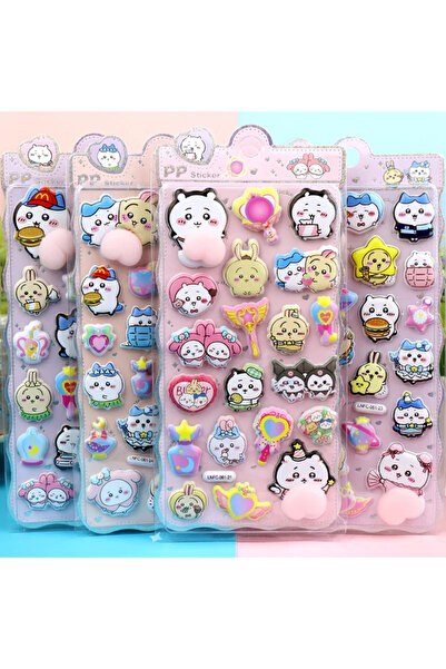 Miniso 1600*900*700 مم، 4 قطع عشوائية، ملصقات ثلاثية الأبعاد لرسوم متحركة لطي...