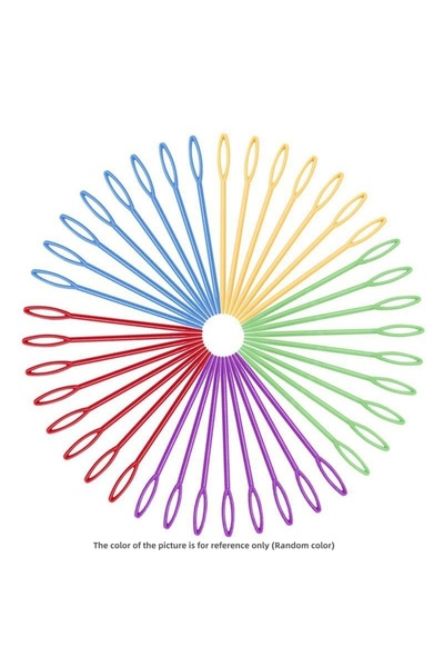 Choice G13-40PCS 40PCS 7cm Sweater Needles Multiple Colored Plastic Large Eye...