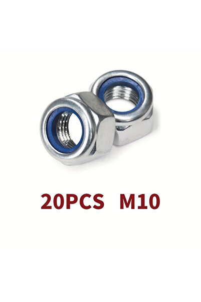 choice2 مجموعة صواميل سداسية من الفولاذ المقاوم للصدأ 304 مع حشوة نايلون، 20 ...