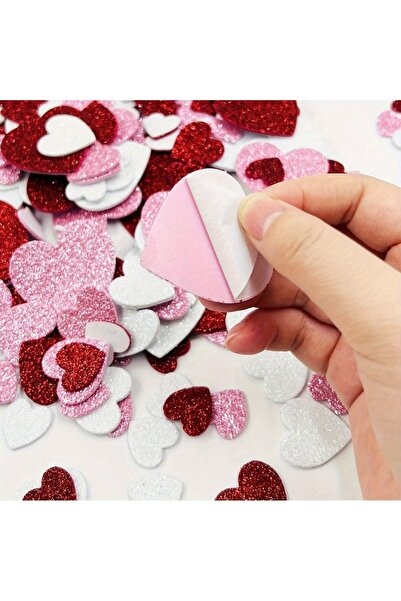 Choice 60 ورقة في كيس واحد، 60 قطعة من ملصقات القلوب اللامعة ذاتية اللصق المص...