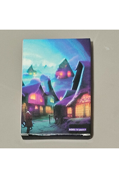 Choice مجموعة أوراق التارو النوردية "ديب بلو" 10 × 6.5 سم، 22 بطاقة برموز رون...