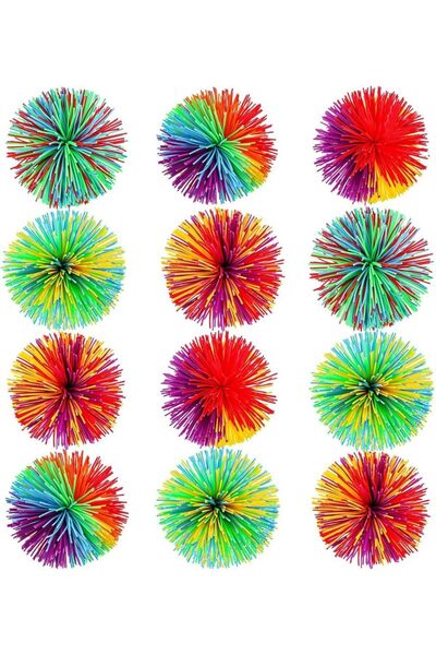 Choice 4 قطع من الكرات الخيطية الحسية، كرات خيطية ناعمة بألوان قوس قزح، أكياس...