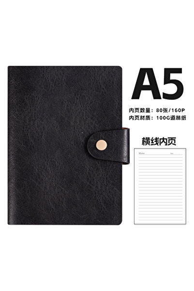 Choice A5 black 2026 NEW A5 Vintage Leather Notebook - Refillable Binder with...