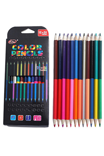 Choice مجموعة أقلام رصاص فاخرة برأسين، 24 لونًا، أدوات فنية احترافية للرسم وا...