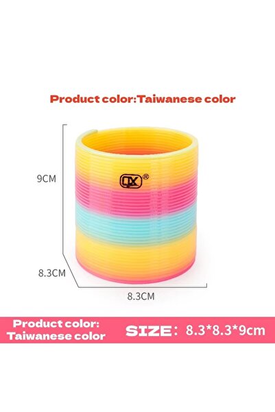 Choice قطعة واحدة من لعبة زنبركية بلاستيكية قابلة للطي على شكل دائرة قوس قزح ...