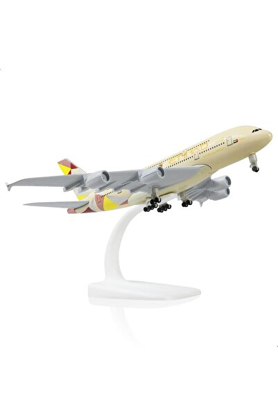 Choice نموذج طائرة الاتحاد A380 بطول 20 سم مع قاعدة، مصنوع من المعدن المصبوب،...