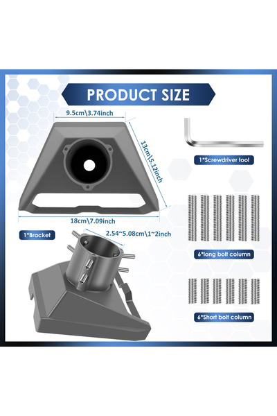 Choice For 1 inch diameter grey Mounting Pole Adapter Kit for Starlink Gen 3 ...