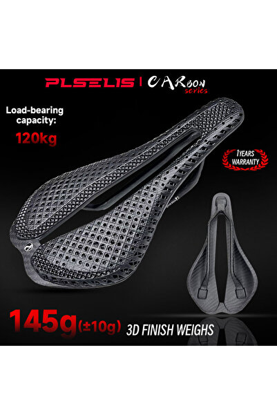 Choice سرج دراجة طريق من ألياف الكربون من بليسليس، أسود اللون، خفيف الوزن، مص...