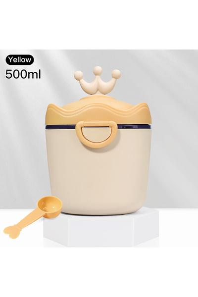 Choice1 علبة تخزين حليب الأطفال الرضع على شكل تاج، لون أصفر (500 مل) أو 330 م...