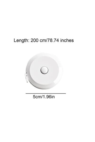 Choice3 شريط قياس أبيض بطول 2 متر، قابل للسحب، لقياس الجسم، مسطرة قياس، مقياس...