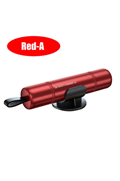 Choice3 red A New 2 In 1 Car Safety Hammer Mini Vehicle Interior Accessory wi...