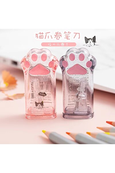 Choice pink grey 1 Pcs kawaii Cat Paw Pencil Sharpener Kawaii School Supplies...