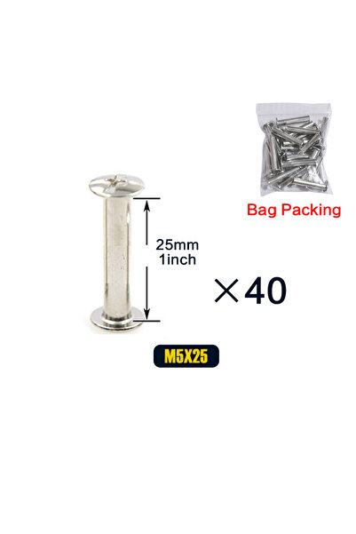 Choice1 براغي ربط فيليبس شيكاغو M5X25 (40 زوجًا، 80 قطعة) 30-117 قطعة، مقاسات...