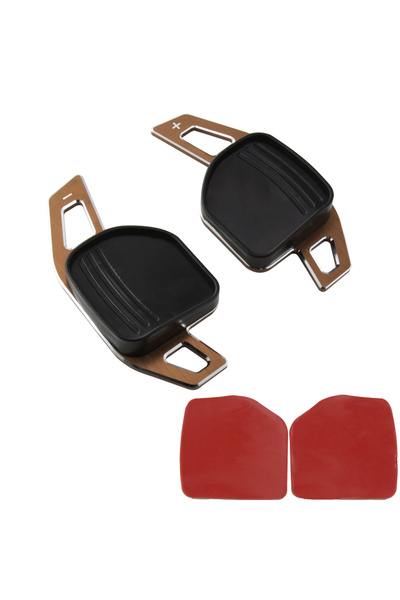 Choice ملصقات تمديد مقابض تغيير السرعة DSG لعجلة قيادة السيارة باللون البرونز...