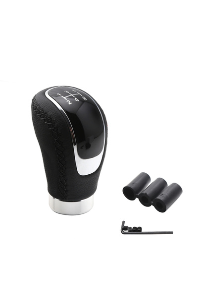 choice2 مقبض ناقل حركة جلدي عالمي بخمس سرعات من بلاك ستيتش للسيارات ذات ناقل ...