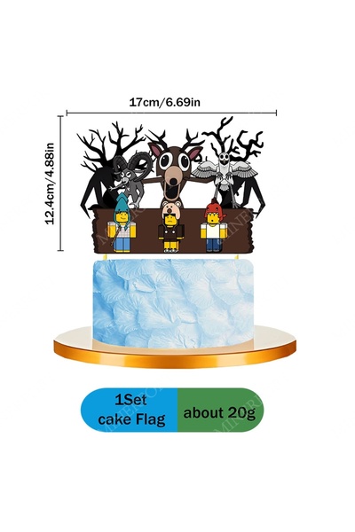 Choice Cake Flag 1pcs Roblox 99 Nights in the Forest Cake Flag Game Happy Bir...
