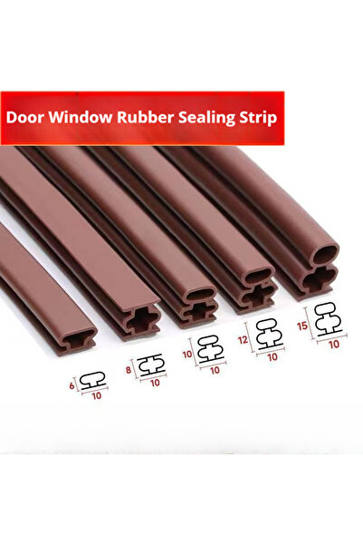 Choice8 شريط مانع للتسرب بني اللون، مقاس 10×10 مم، بطول 6 أمتار، مناسب لأبواب...