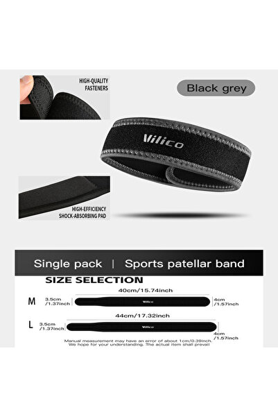 Choice3 M AB189-GY قطعة واحدة، رباط للرضفة والركبة، حزام من السيليكا جل لحماي...