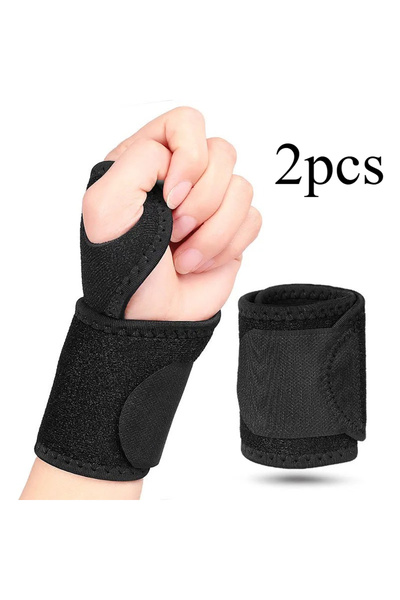 Choice سوار معصم رياضي أسود، قطعتان، قطعة واحدة، دعامة معصم جديدة، جبيرة دعم ...