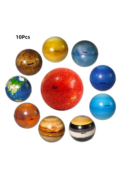 Choice ١٠ كرات تخفيف التوتر على شكل النظام الشمسي، عشوائية، للأطفال والكبار، ...
