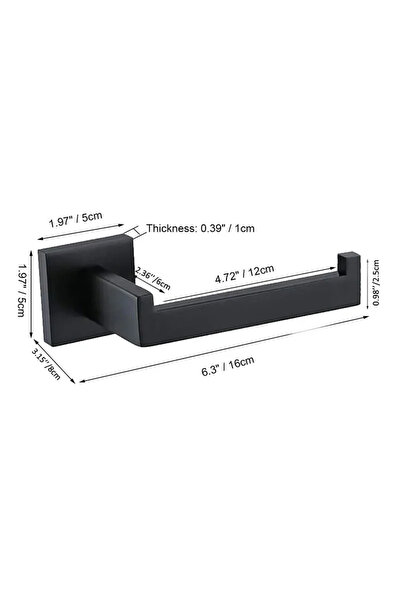 Choice Black 16cm 304 Stainless Steel Bathroom Accessories 1 Piece Matte Blac...