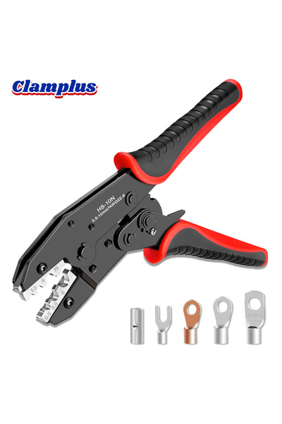 Choice أداة تجعيد الأسلاك HS-10N ذات السقاطة للأطراف العارية 0.5-10 مم² AWG22...