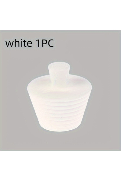 Choice WHITE Silicone Bathtub Drain Plug, Universal Conical Spiral Plug Suita...