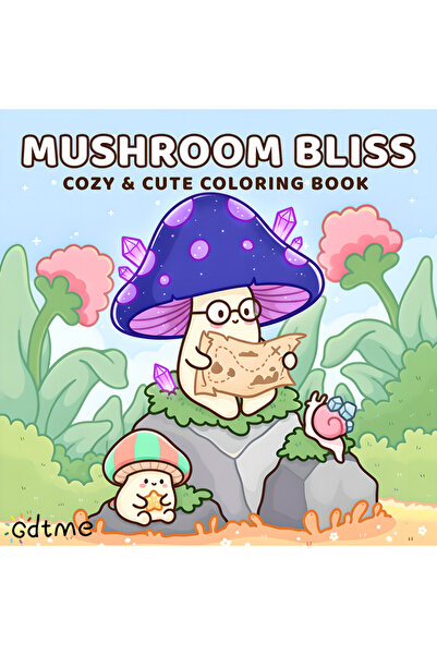 Choice كتاب تلوين "متعة الفطر المتعددة" بأنماط جريئة وسهلة للبالغين، كتاب رسم...