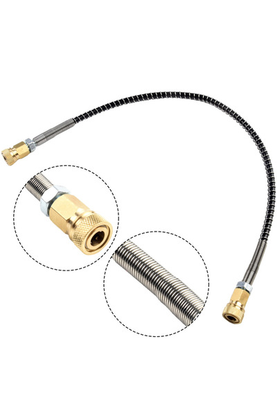 Choice خرطوم ضغط عالي M10×1 بطول 50 سم (1.64 قدم) يتحمل ضغط هواء يصل إلى 63 م...