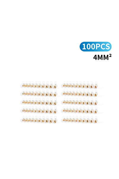 Choice 100 قطعة من موصلات طرفية لولبية بيضاء JH01-10P 4 مم، كتلة حاجز كهربائي...