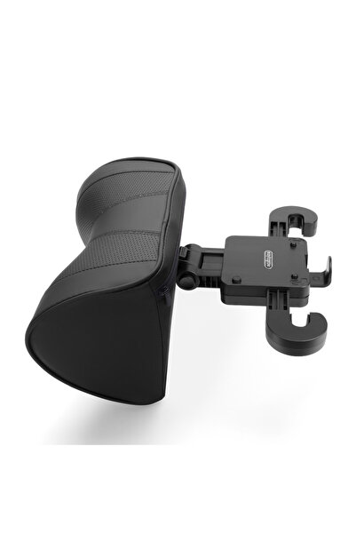 Choice وسادة مسند رأس مقعد السيارة من الجلد الأسود A09، وسادة رقبة متعددة الو...