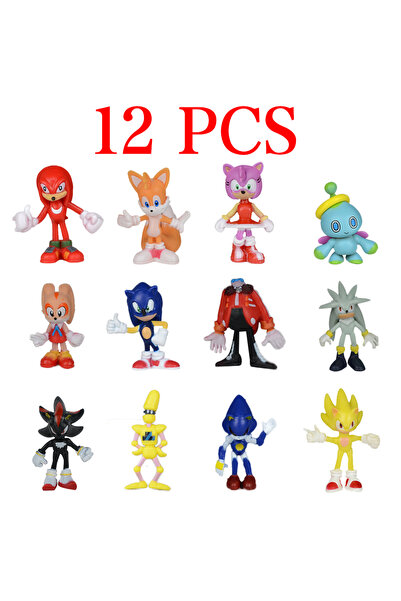 Choice1 بانداي، ١٢ قطعة بدون صندوق، مجموعة من ٦/١٢ قطعة، شخصيات سونيك الصغيرة...