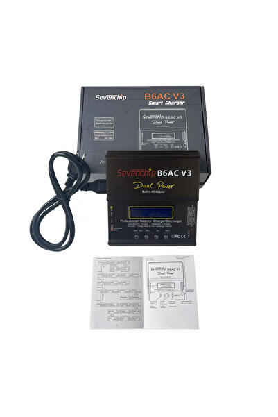 Choice شاحن B6ACV3 أسود من imax B6AC V3 بقوة 80 واط، شاحن رقمي ذكي متوازن لطا...