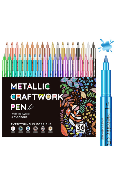 Choice 36 قلم تلوين معدني، أقلام طلاء أكريليك للرسم على الخشب والقماش والحجر ...