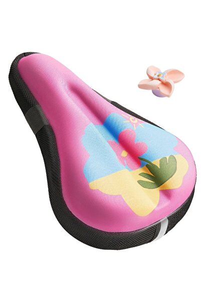 Choice وسادة مقعد دراجة هوائية للبنات من كوشن فلاور، غطاء مقعد دراجة مبطن بال...