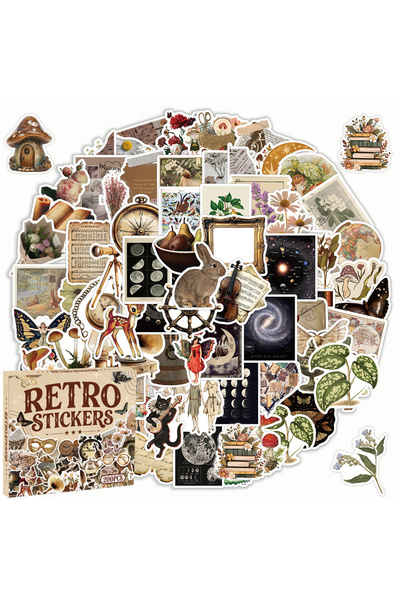 Choice1 50 قطعة عشوائية، 10/50/100/200 قطعة، ملصقات كرتونية عتيقة، جمالية، أد...