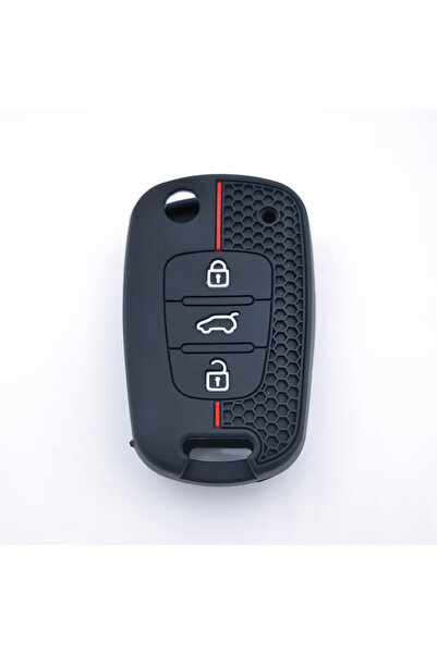 Choice غطاء مفتاح سيارة أسود من السيليكون مع جهاز تحكم عن بعد لسيارات كيا سول...