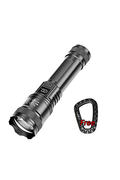 Heinast مصباح يدوي قابل لإعادة الشحن مزود بحلقة تسلق، مصباح تكتيكي LED عالي ا...