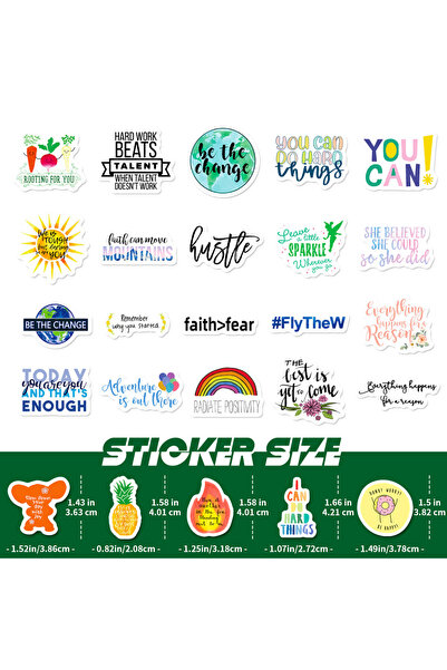 Choice ٥٠ قطعة من ملصقات الاقتباسات الملهمة - ملصقات تحفيزية ملونة للأمتعة وا...