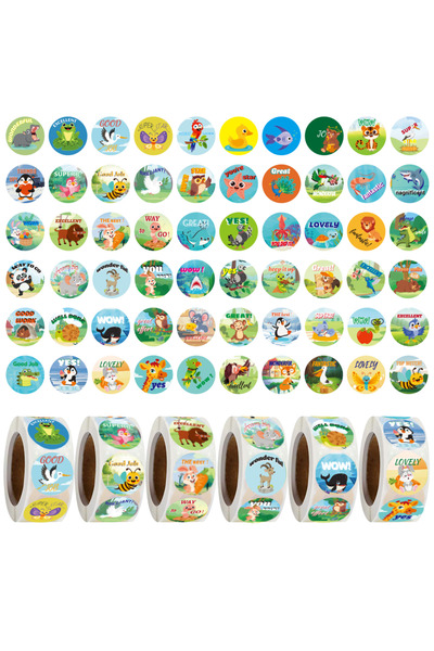 Choice مجموعة متعددة من 3000 قطعة من ملصقات المعلمين الصغيرة، ملصقات للفصول ا...